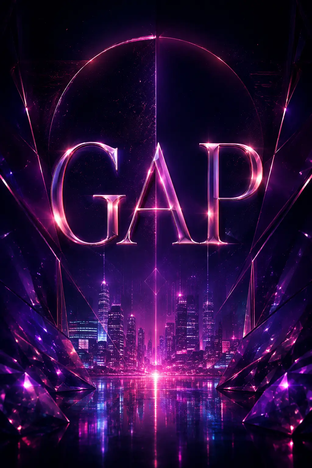 GAP – AsianGL original title artwork with neon pink and purple city lights